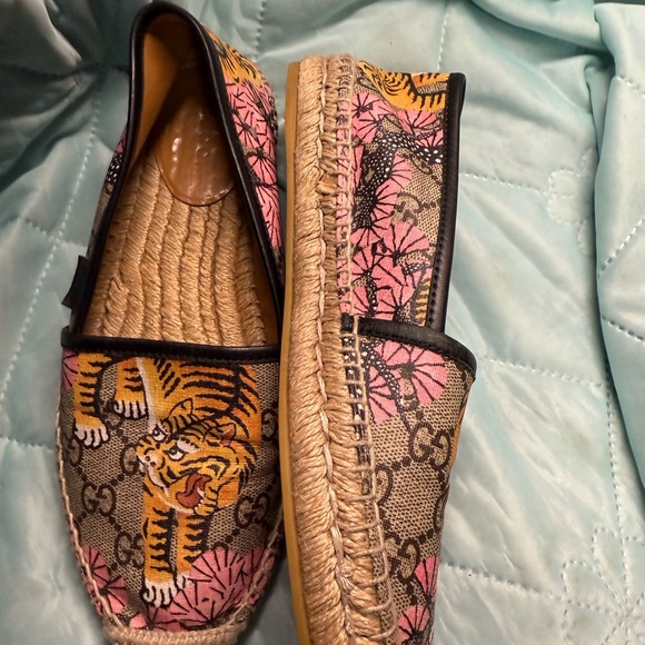 Gucci Women's Espadrille Loafers - Pink and Brown - Picture 11 of 16